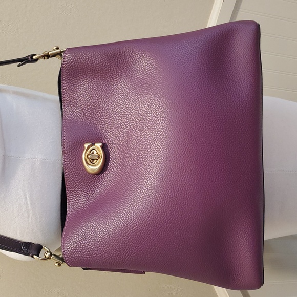 Like NEW Coach Willow Bag In Deep Berry - Picture 2 of 14